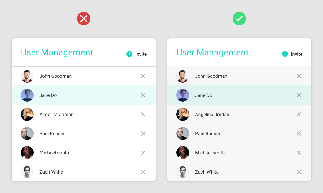 การเพิ่ม Contrast แทนการแบ่งเส้น (Keyline) UX/UI